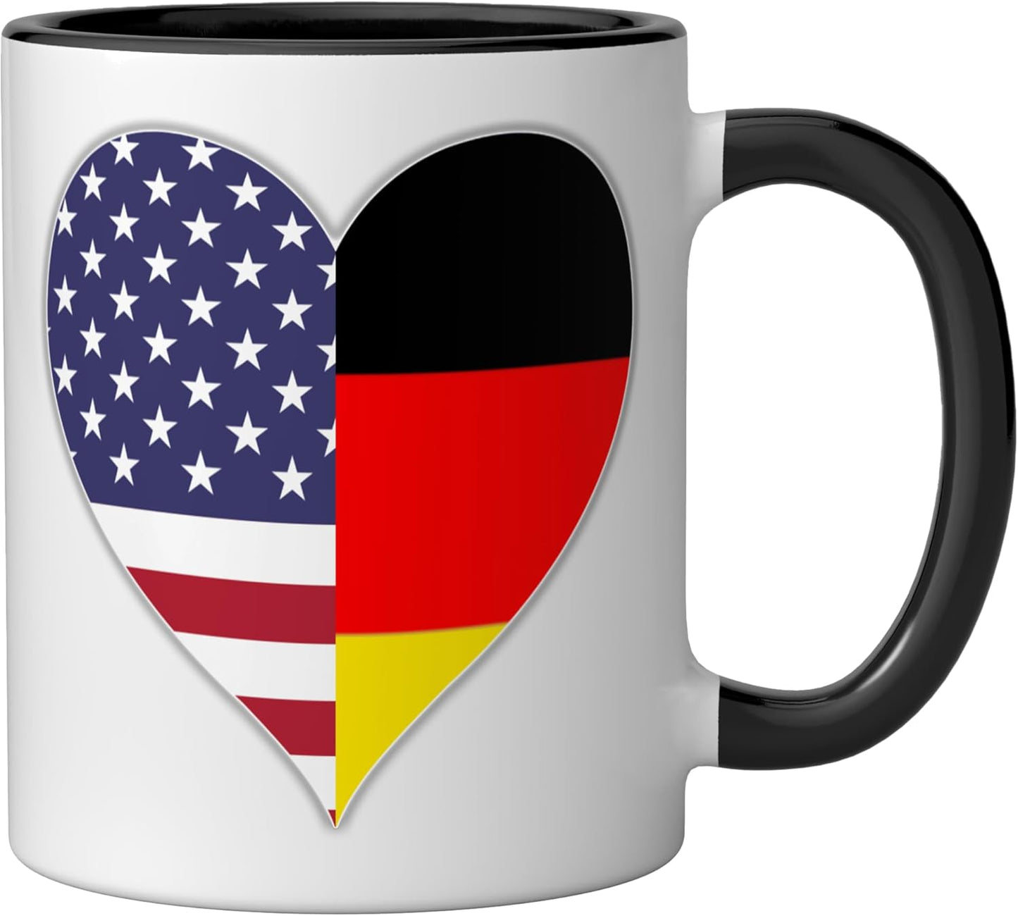 Taza cerámica bandera alemana con corazón