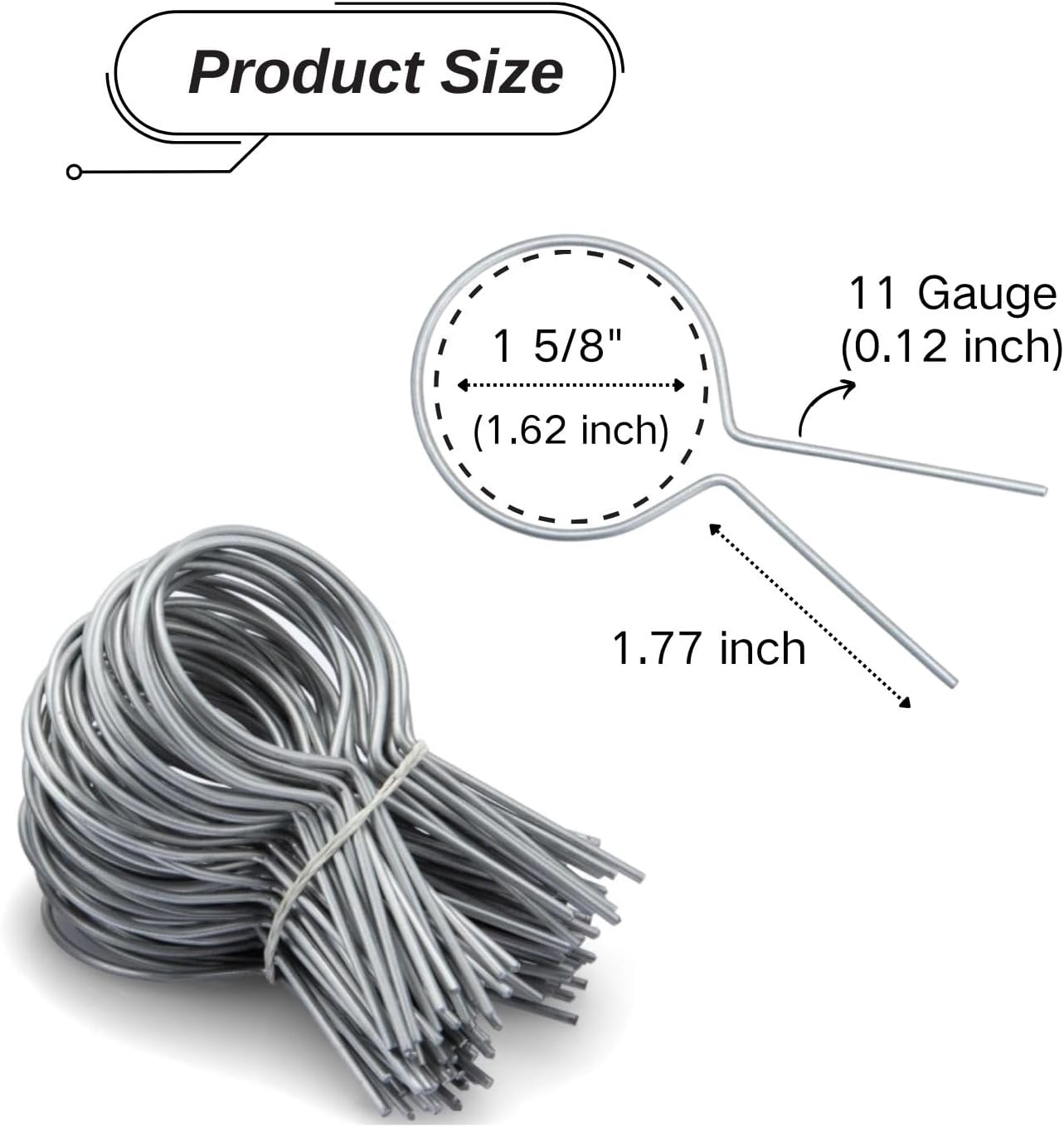 Pack 150 Bridas Acero Galvanizado 11 para Cercas