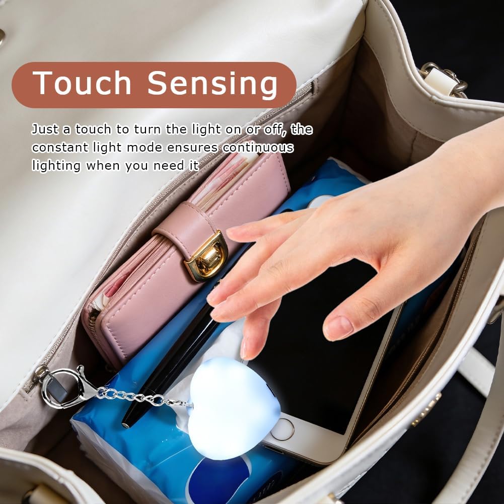 2 Pzas Luces LED Táctiles para Cartera Mujer Blanco