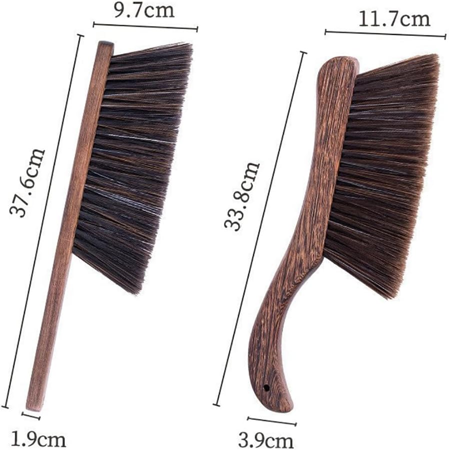 2 Cepillos limpieza suaves para coche sofá jardín madera marrón