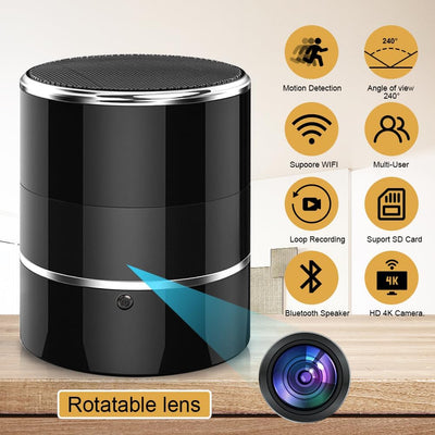 Cámara WiFi espía en altavoz Bluetooth 1080P con visión 240°