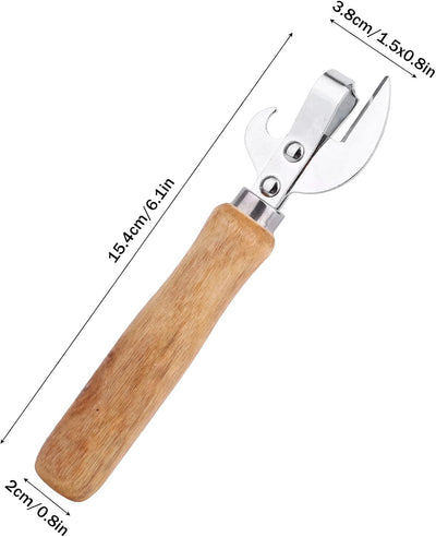 Abrelatas manual mango madera corte lateral cocina compacta