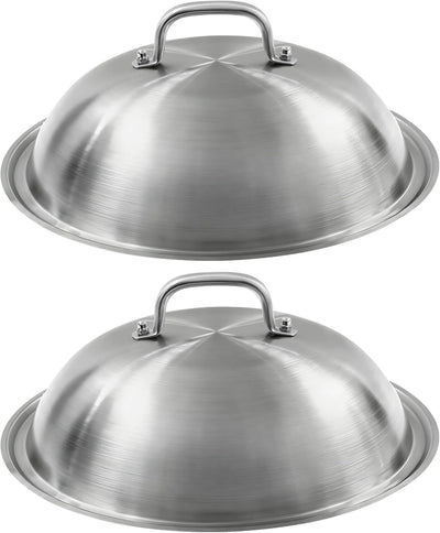 Cúpula de fusión de queso 12pulg acero inox set 2