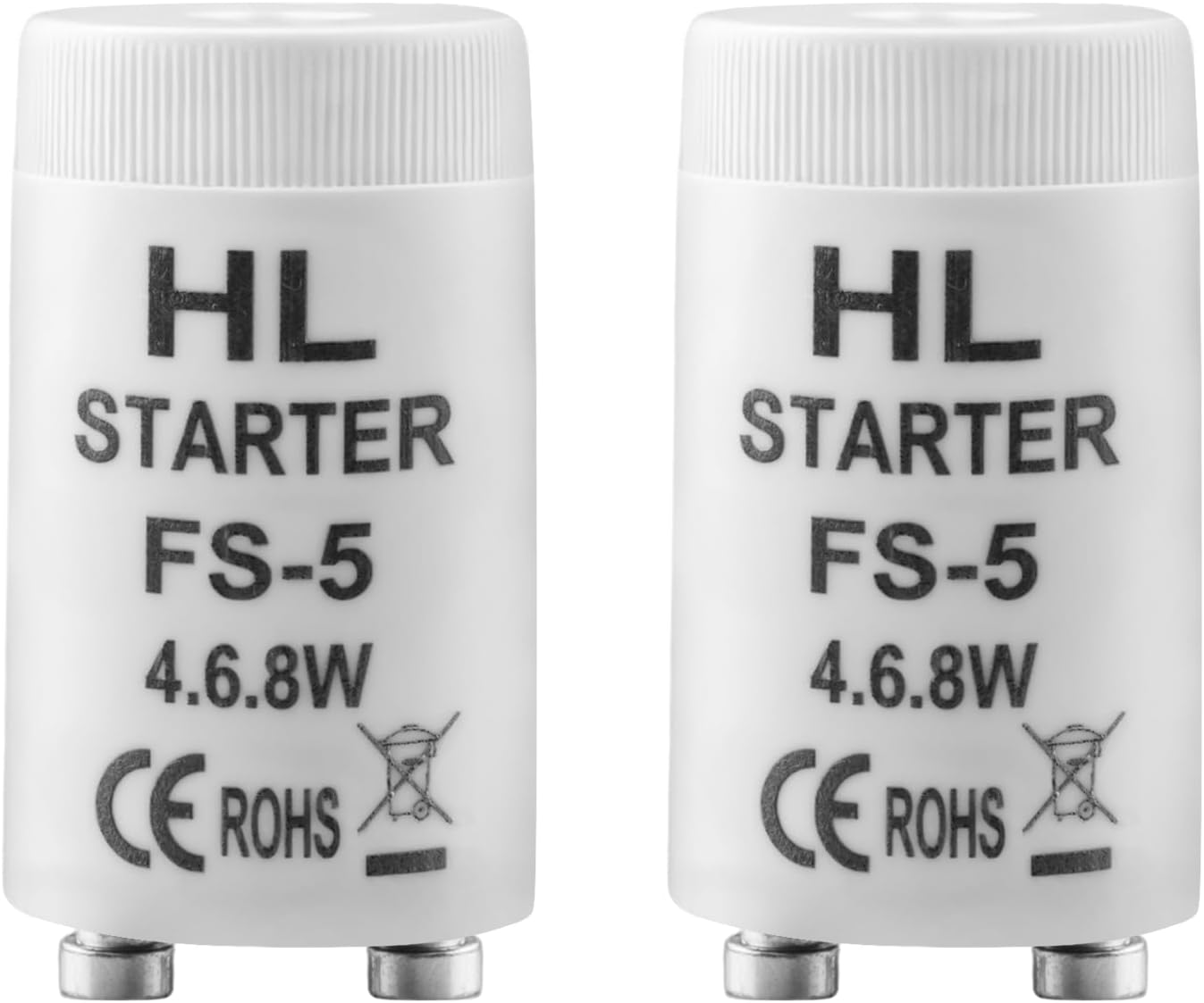 Arrancador luz fluorescente 4-8W comp Interior/Ext 2 Uds