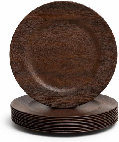 20 Cargadores Platos 13pulg Madera Sintética Rústicos