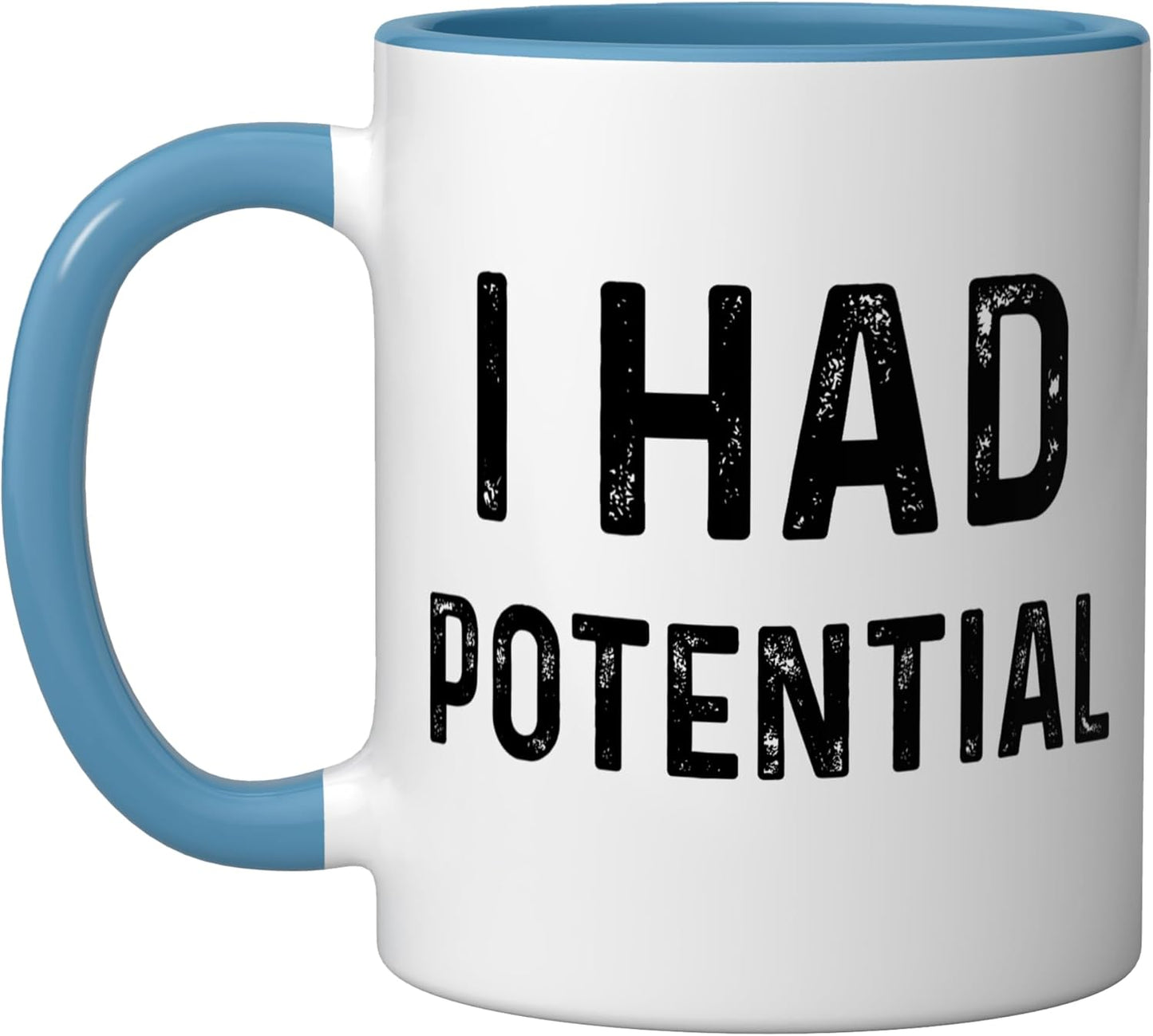 Taza Cerámica Vintage Joke Azul/Blanco