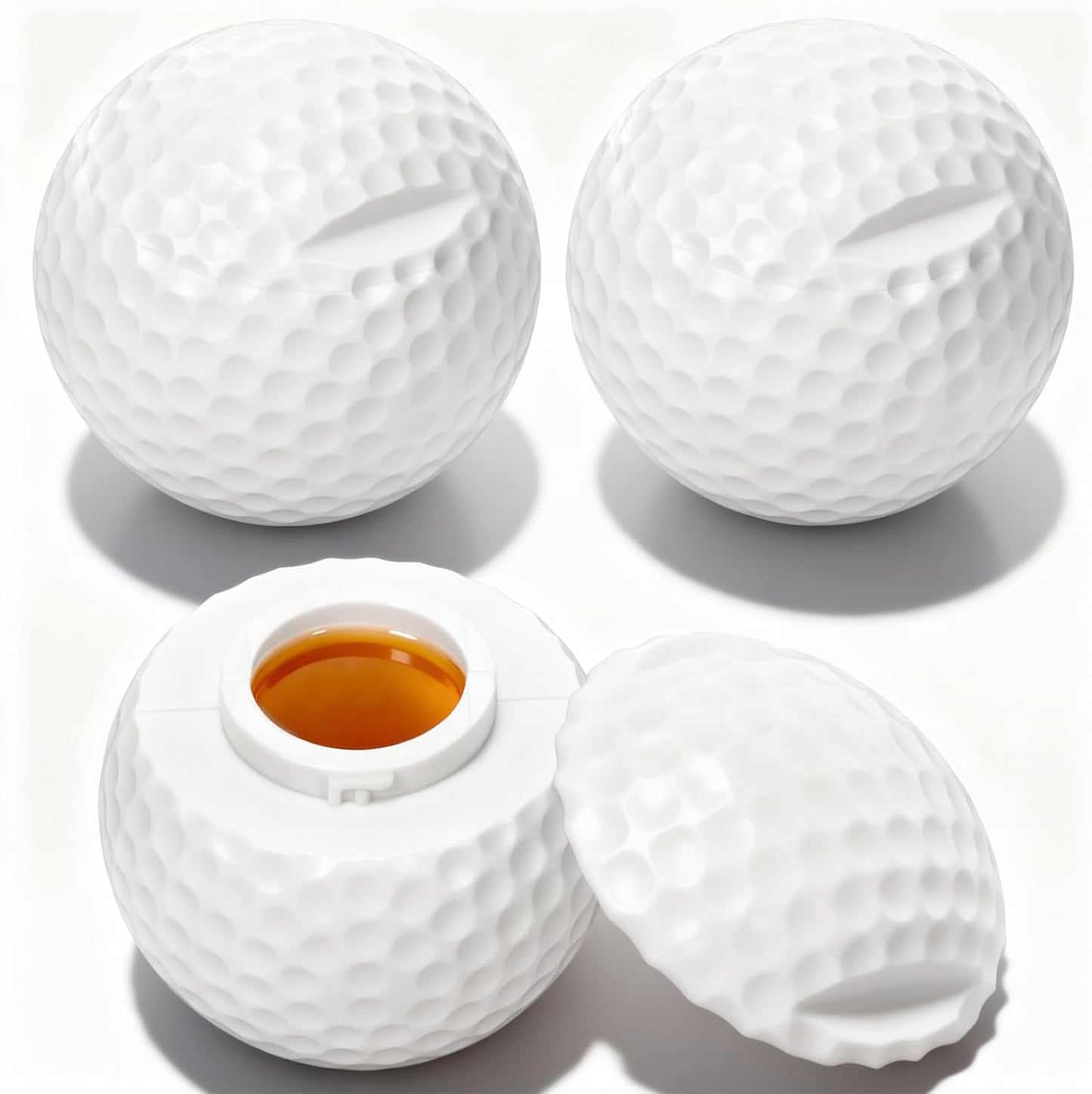 Vasos de chupito en forma de bola de golf de silicona 1.5 oz con tapa
