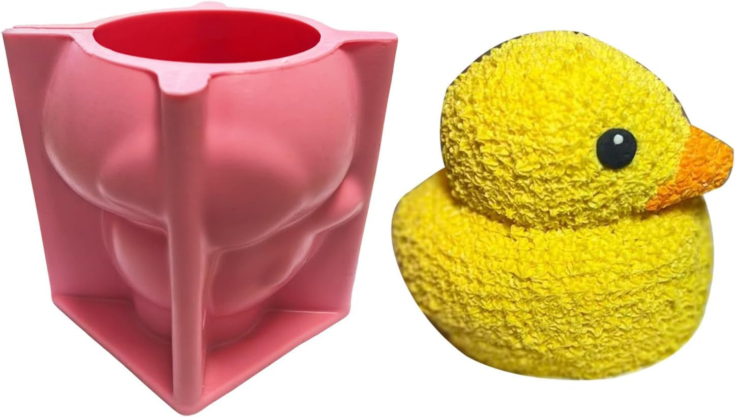 Molde de silicona para tarta de pato 3D rosa antiadherente