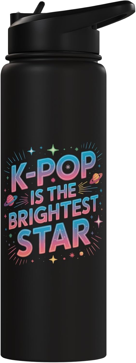 Botella agua acero inox aislada Kpop