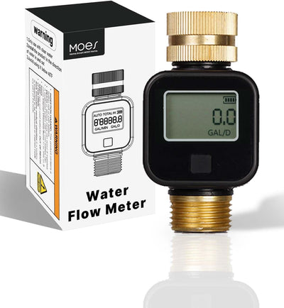 Medidor flujo agua rosca latón mide galones litros RV riego