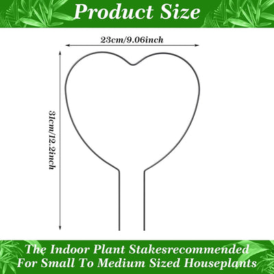 2 Pzas Soporte Pothos Hierro Negro para Plantas Trepadoras