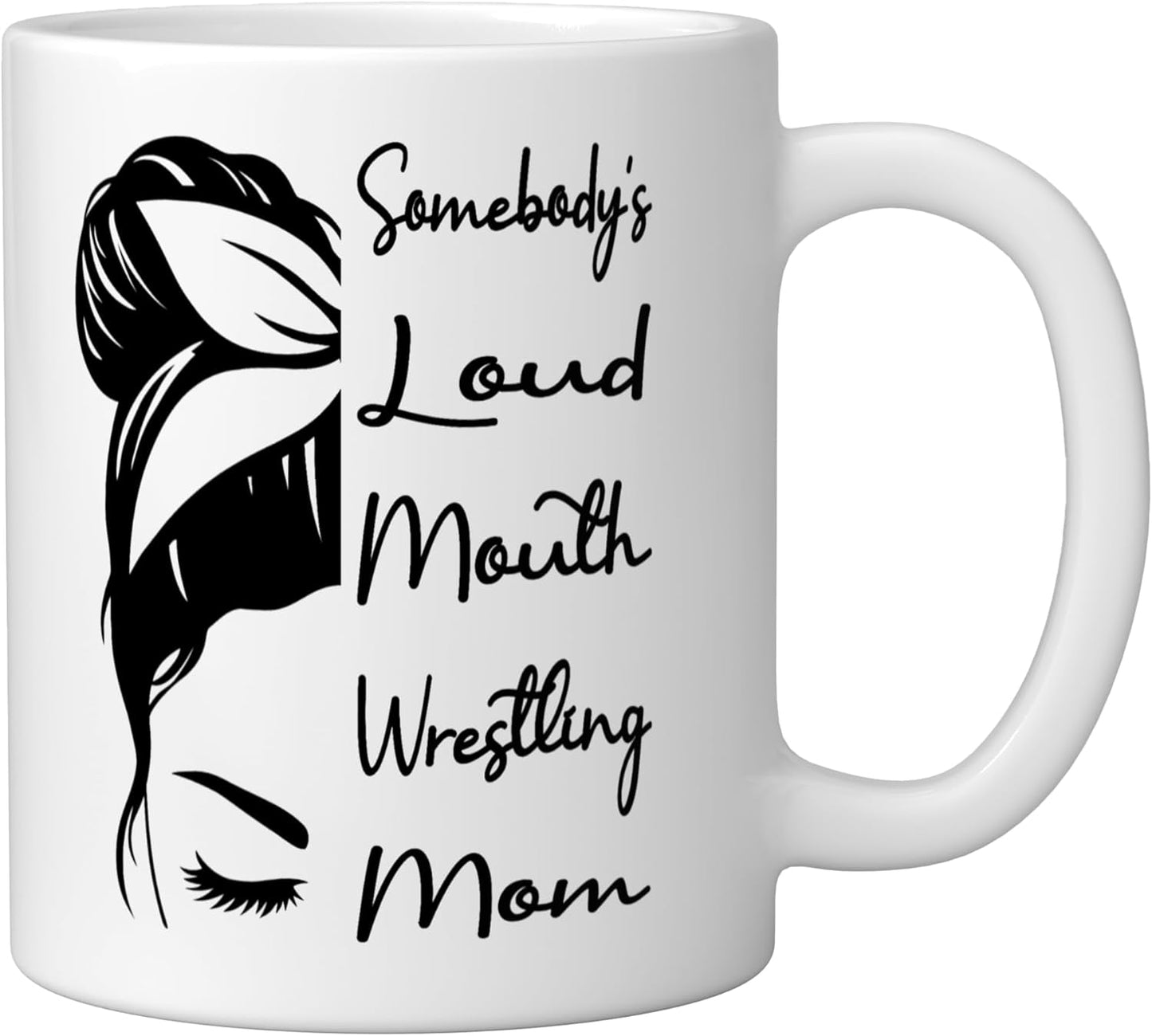 Taza de cerámica para mamá wrestler Somebodys Loud Mouth