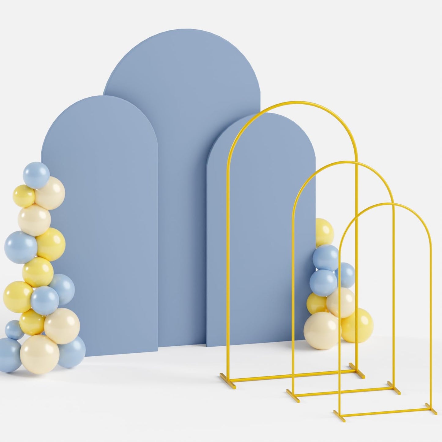 Soporte arco metal 4-6ft telón boda dorado azul
