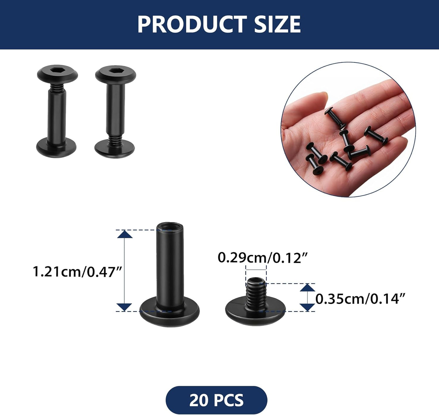 Set 20 Tornillos M3x12mm Para Carpintería y Artesanías