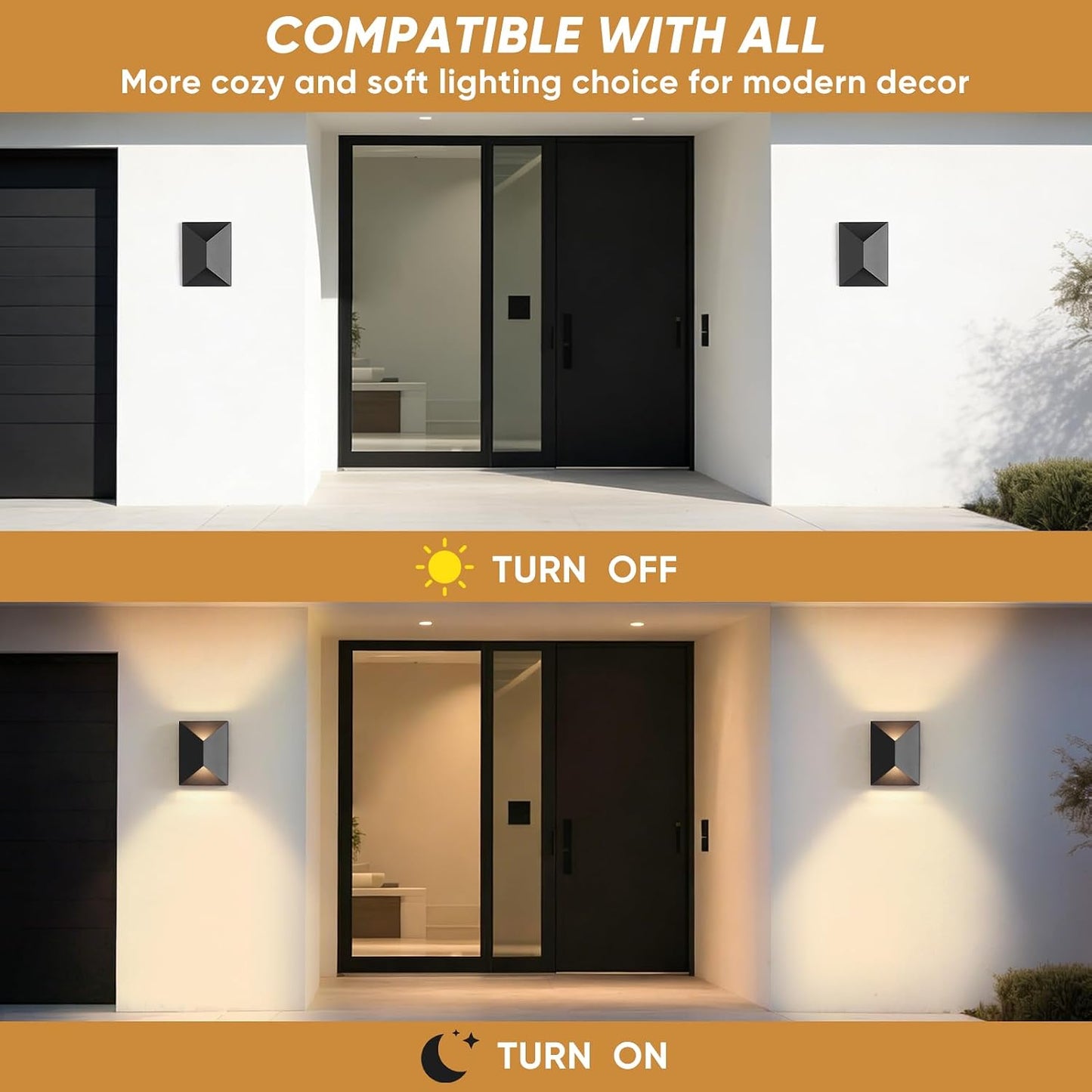 Aplique LED aluminio pared exterior 12W 3000K negro