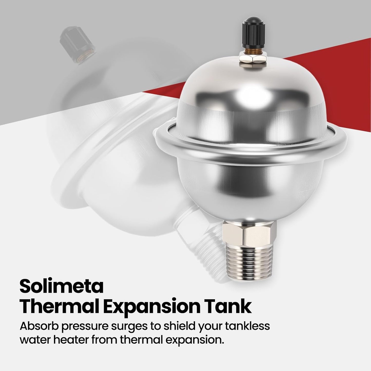 Mini tanque expansión térmica acero inox 1/2 pulg