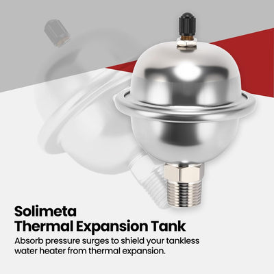 Mini tanque expansión térmica acero inox 1/2 pulg