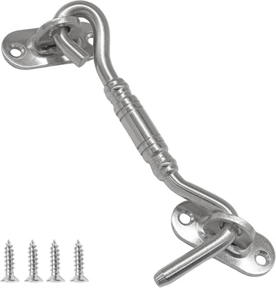 Cerradura puerta 4pulg metal tornillos interior exterior