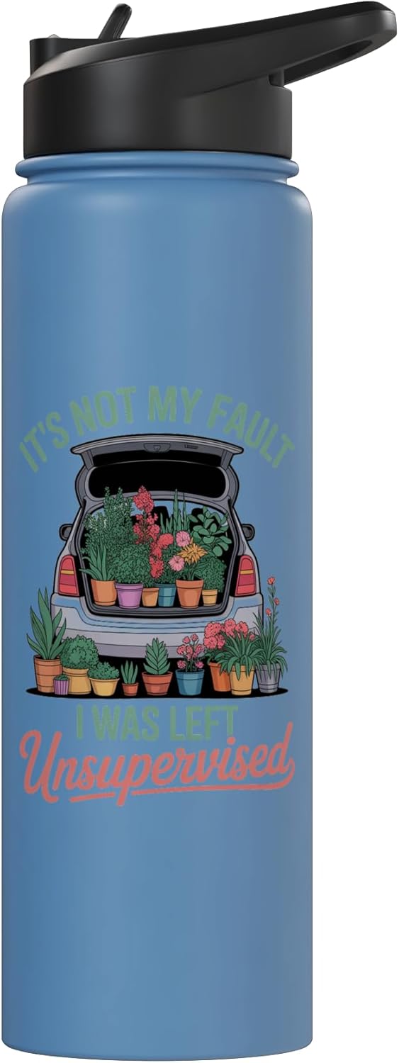 Botella de agua aislada acero inoxidable jardinería sin BPA