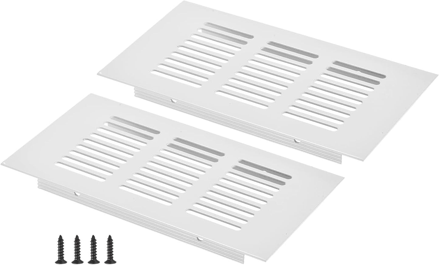 Cubierta ventilación puerta 6x3pulg aluminio 2 juegos