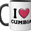 Taza Cerámica Cumbia Negro Blanco