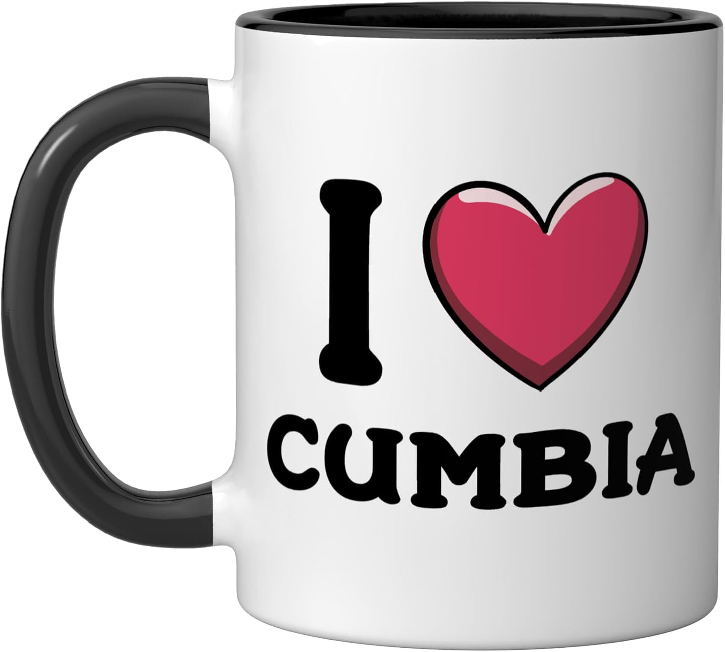 Taza Cerámica Cumbia Negro Blanco