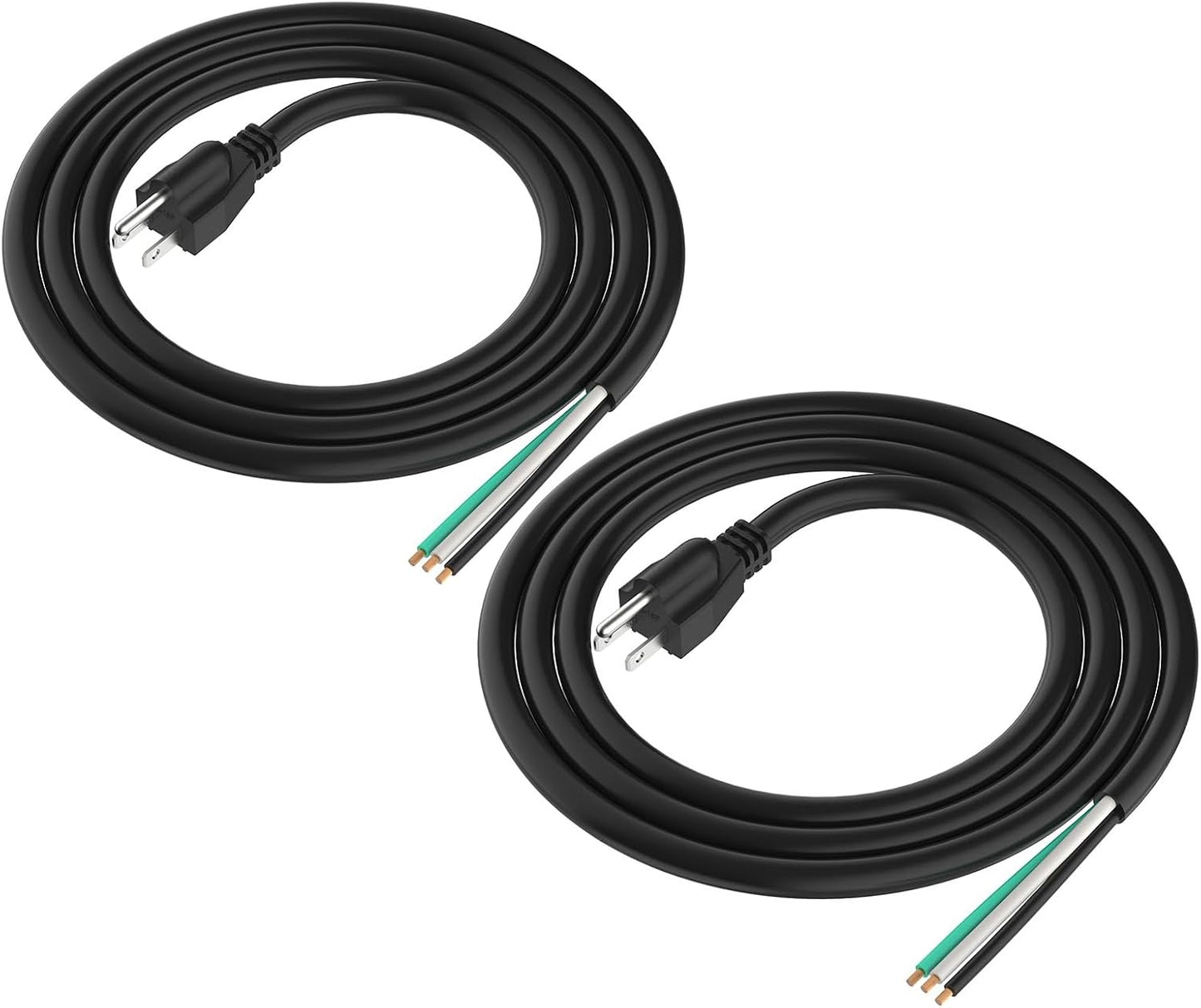 Pack 2 Cables Alimentación 12 y 3 Clavijas 6pies