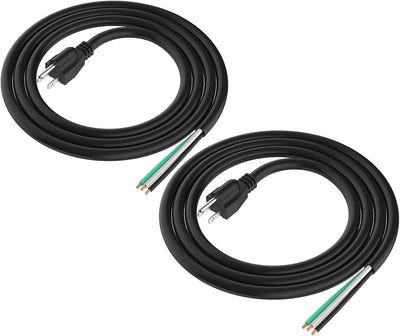 Pack 2 Cables Alimentación 12 y 3 Clavijas 6pies