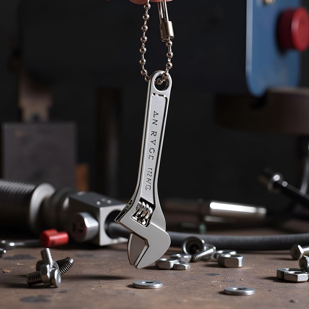 Llave ajustable acero 2.5pulg plateada herramienta profesional