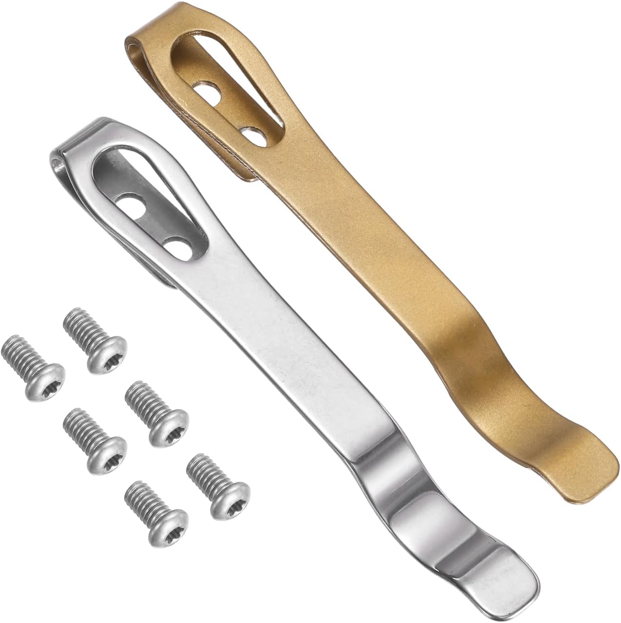Set 2 clips bolsillo acero inox 420 plegables