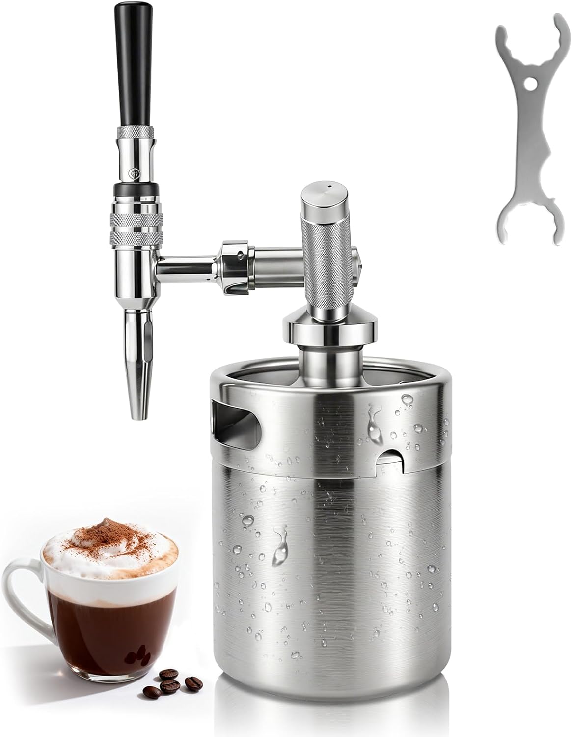 Cafetera Nitro 64oz Acero Inox con Válvula y Dispensador