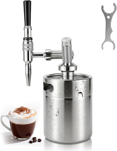 Cafetera Nitro 64oz Acero Inox con Válvula y Dispensador