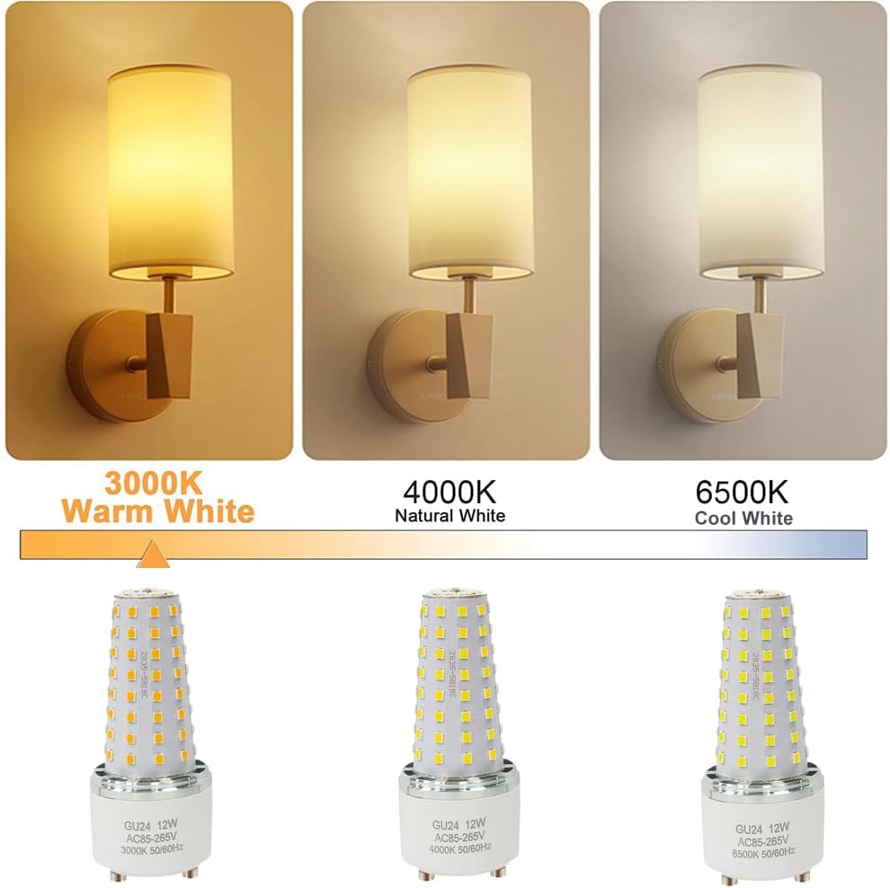 Bombillas LED GU24 3000K 120V equivalente a 100W