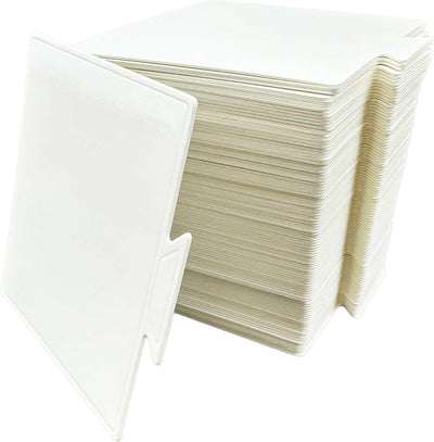 100 mini tablas para tartas de cartón resistente 3.3 x 3.6"