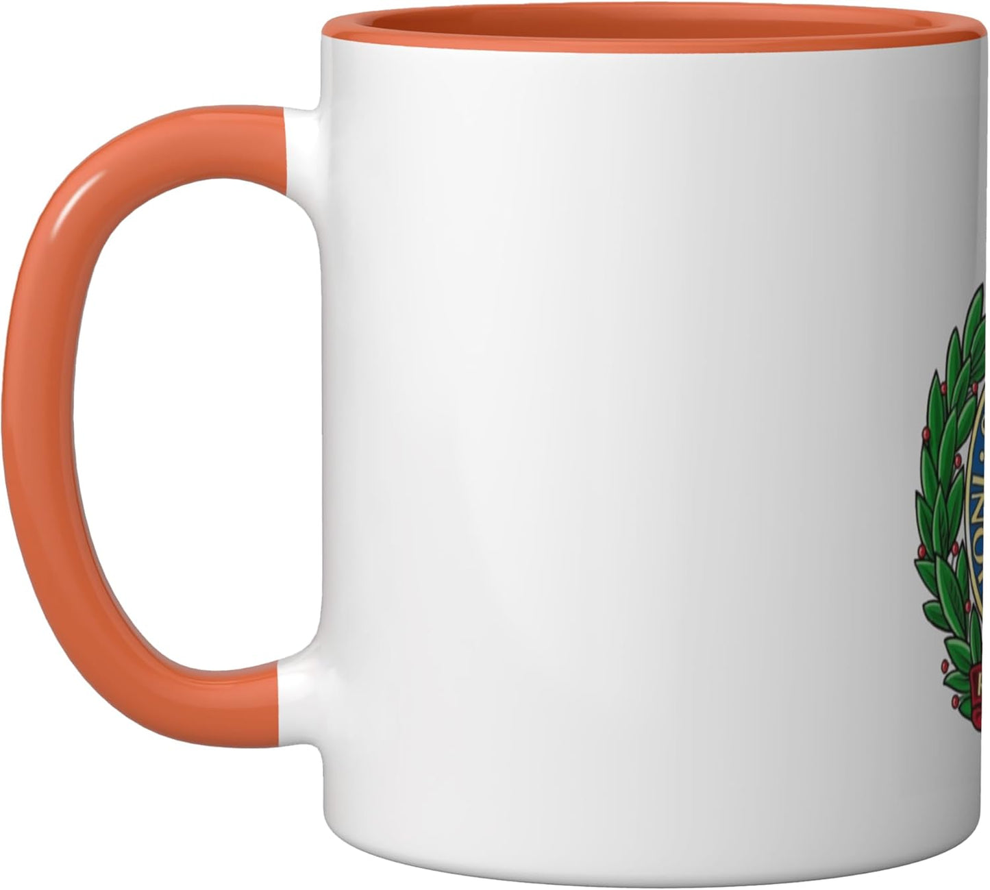 Taza Cerámica Capbadge QEII Orange/Blanco