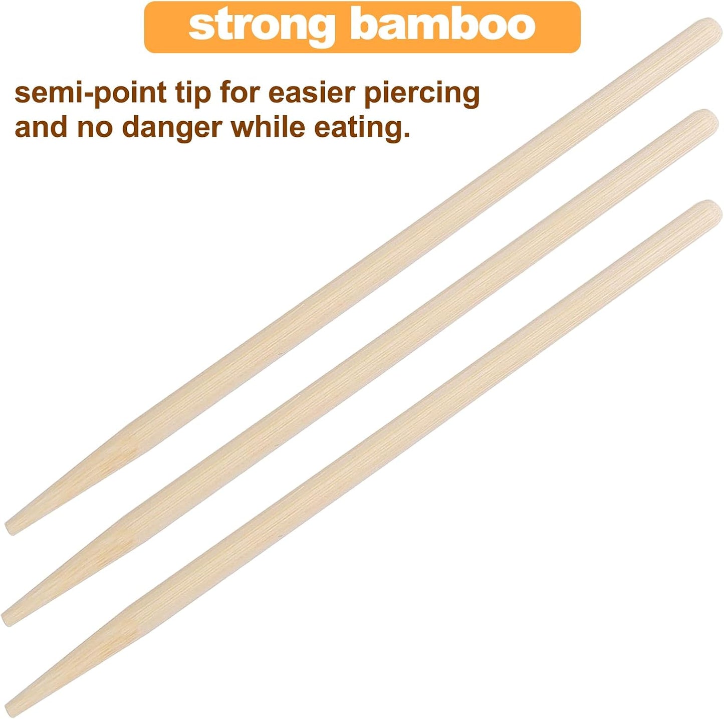 1000 Palitos Bambú 5.5pulg para Caramelo Barbacoa