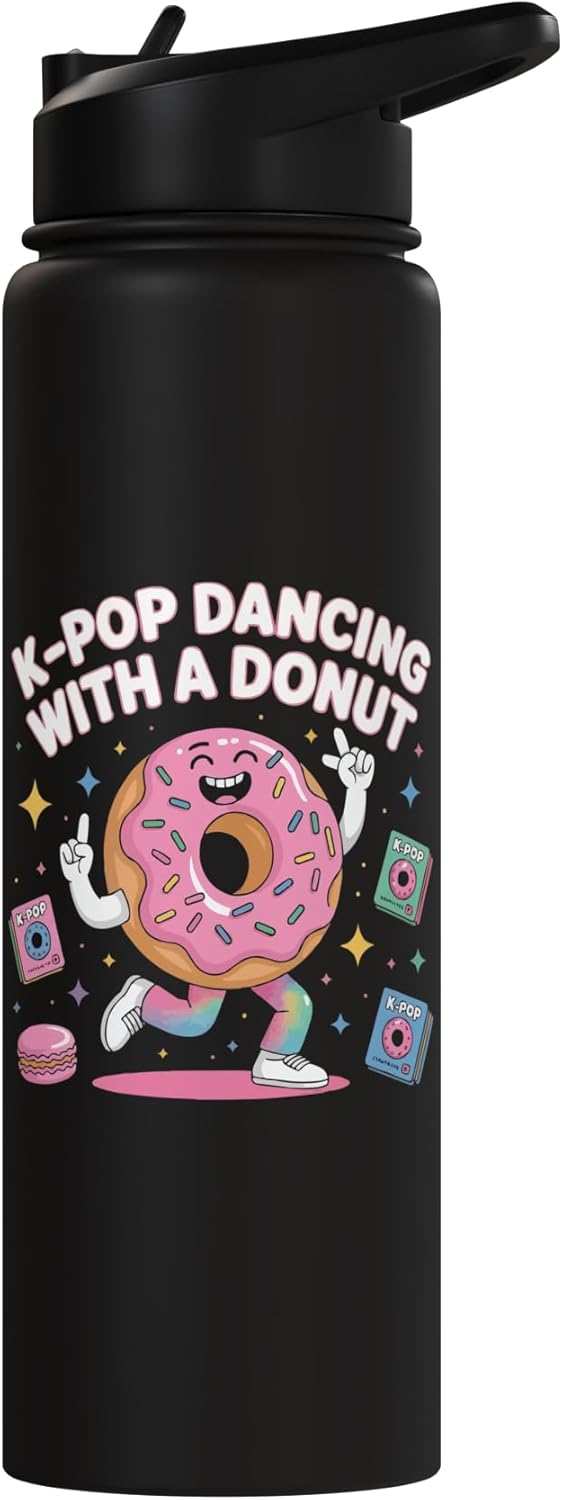 Botella de agua acero inoxidable aislada Kpop