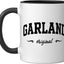 Taza cerámica Garland retro en negro/blanco