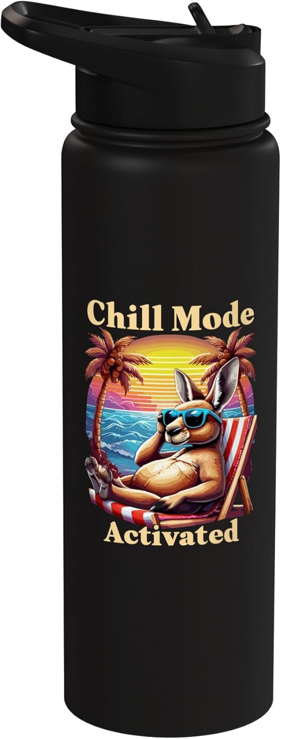 Botella térmica acero inox con diseño canguro