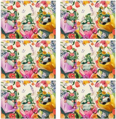 Set 6 manteles tulipanes 12x18pulg para fiesta