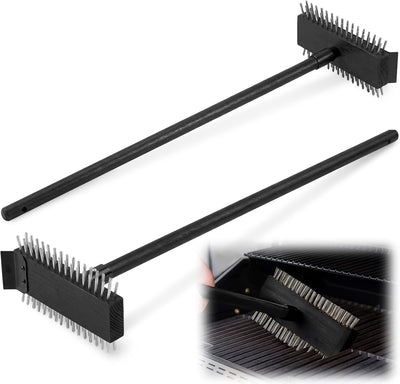 2 Pzas Cepillo Acero Inox Negro para Parrilla