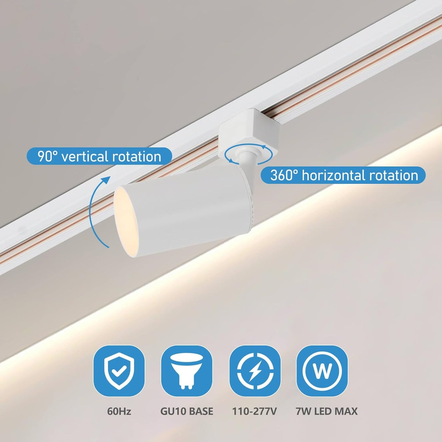 Cabezal iluminación pista GU10 LED comp MR16 blanco