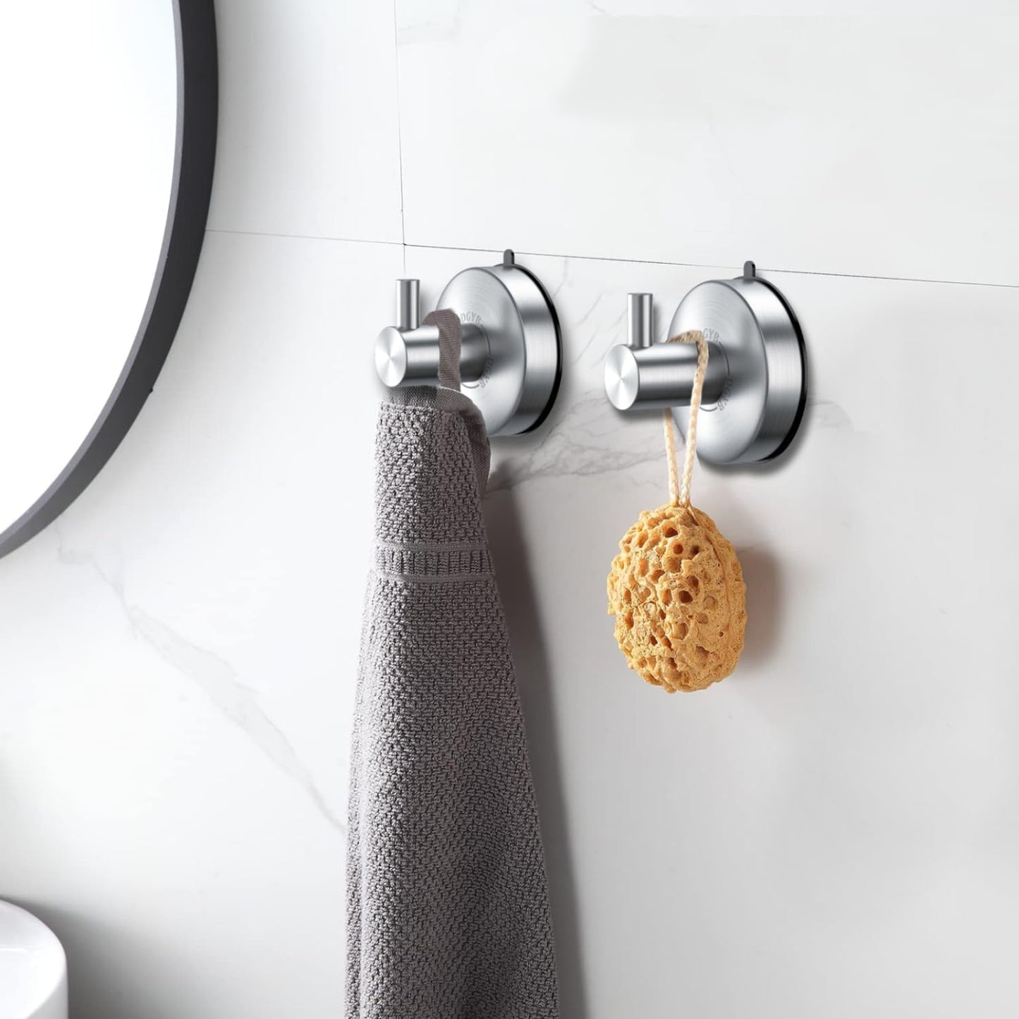 Ganchos ventosa ducha paquete 2 para toalla cepillo baño
