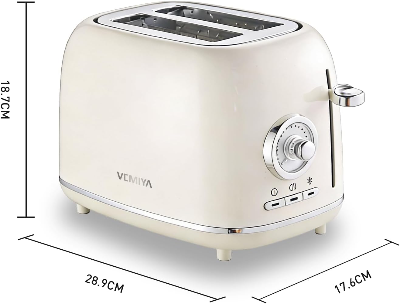 Tostadora 2 rebanadas acero inox ranuras anchas 6 ajustes