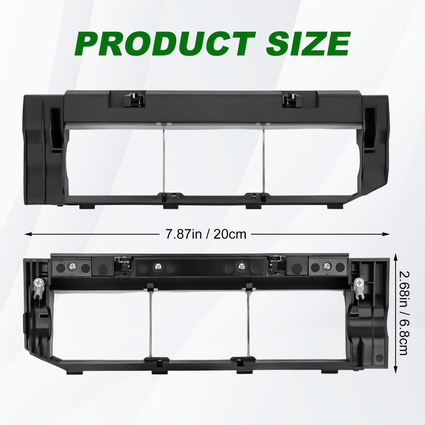 Protectores cepillo trasero para Roborock E4 E5 S4 S5 S6 Max Negro