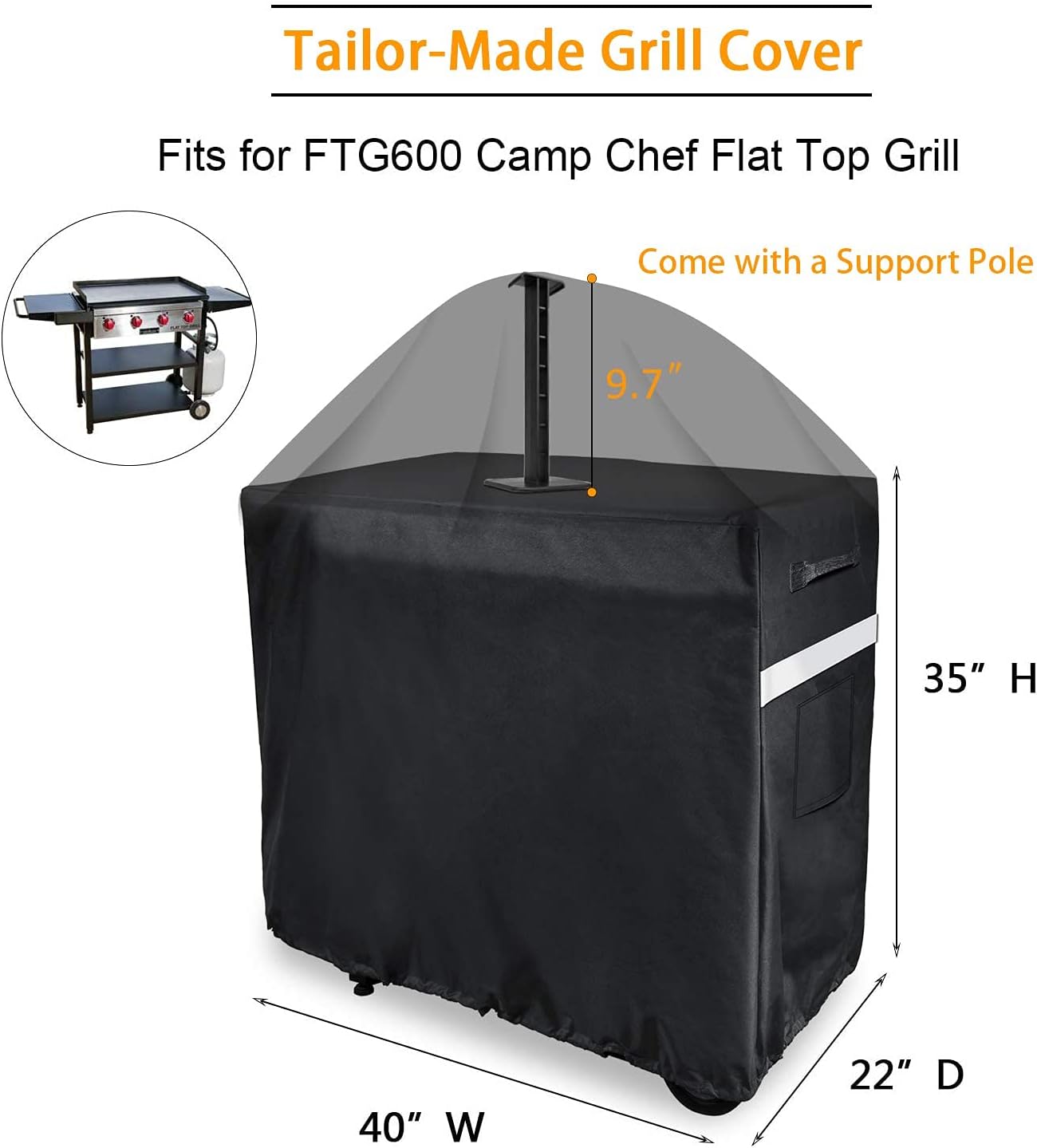 Cubierta parrilla Camp Chef FTG600 resistente impermeable