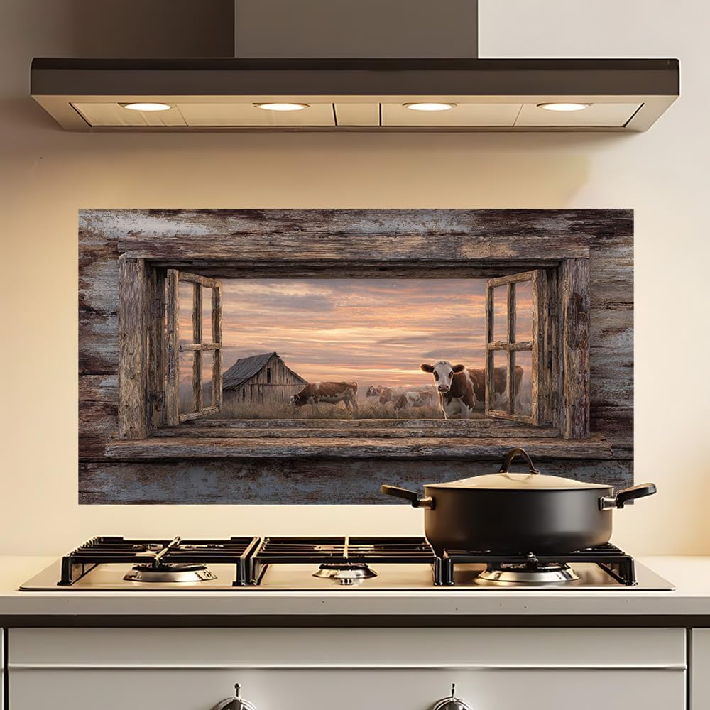 Adhesivo decorativo rústico para cocina 30x16pulg