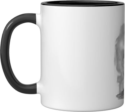 Taza Cerámica Fantasma Rostro Aterrador Día Madre Negro/Blanco