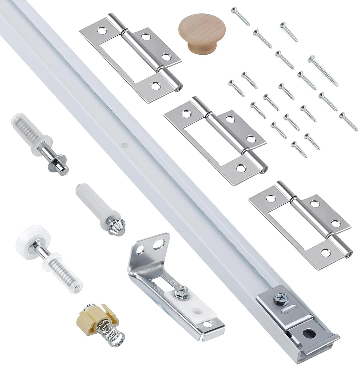 Kit herrajes puerta plegable riel 24pulg