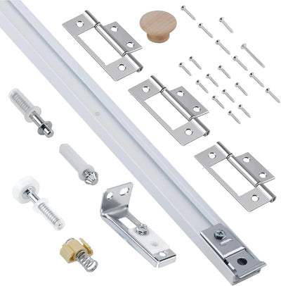 Kit herrajes puerta plegable riel 24pulg
